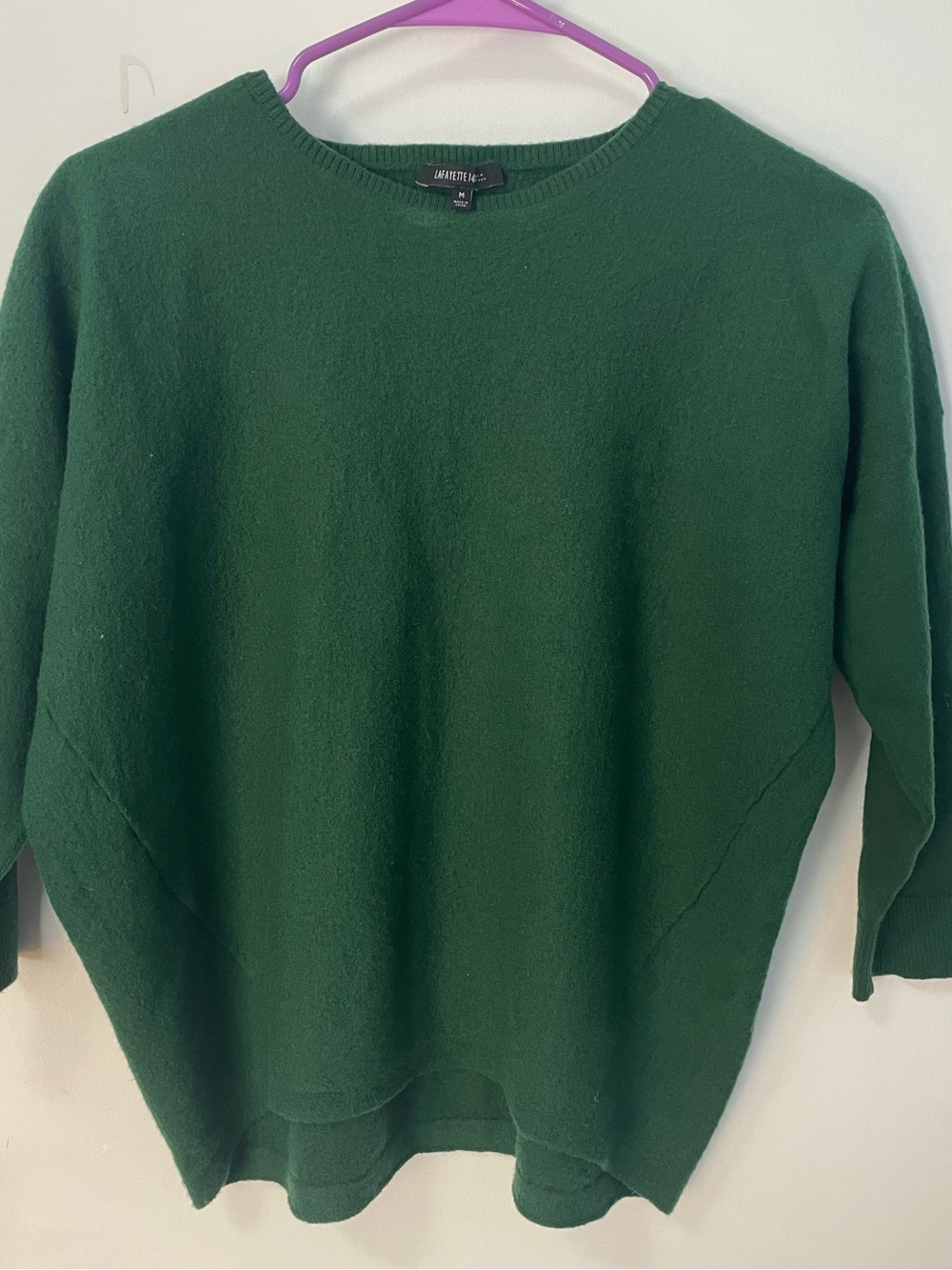 Lafayette 148 New York Women’s Forest Green Crewneck Sweater